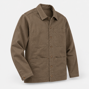 Tela de lona duradera, ajuste cómodo y diseño moderno y funcional, perfecto para uso diario informal. Chaqueta de lona versátil que combina estilo. - Product Image 3