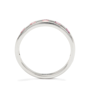 Bague en saphir rose du Mozambique 0,52 ct en argent sterling plaqué or, bijoux de mode - Product Image 3