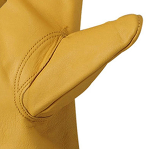 Guantes de conductor de cuero de grano de cuero de vaca con logotipo personalizado Premium Protección de manos de trabajo de seguridad industrial con logotipo personalizado - Product Image 3