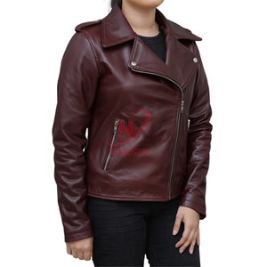 Veste en cuir pour femmes sur mesure Concevez votre propre veste en cuir Veste en cuir imperméable pour femmes Original Hide From Sialkot - Product Image 4