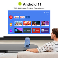 Projecteur Android 11 1080P B11 200 ANSI Lumens 4K LCD  Portable intelligent pour la maison et l'extérieur