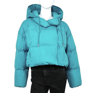 Custom <b>Women's</b> XL <b>Plus</b> <b>Size</b> Windbreaker Jacket Breathable Polyester Bubble Padded <b>Coat</b> Cotton-Filled Bomber Embroidery - Product Image 1