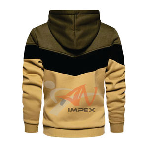 เสื้อฮู้ดดี้พิมพ์ลายโลโก้คุณภาพสูงแบบกำหนดเองสำหรับผู้ชาย ตัดเย็บสามสี สวมใส่สบาย ไซส์ใหญ่ ผ้าฝ้าย 100% กันน้ำสำหรับฤดูหนาว - Product Image 2