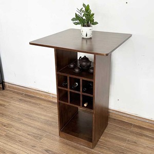 BB017 Integrated Wine Cabinet <b>Bar</b> Counter Made of Durable Rubber Wood - Product Image 4