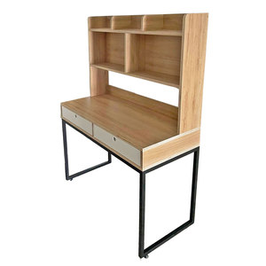 Wooden & Metal Office <b>Desk</b> with Integrated Bookshelf <b>Simple</b> Design BD68095 - Product Image 1