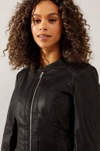 เสื้อแจ็คเก็ตมอเตอร์ไซค์หนังวัวแท้คุณภาพสูงสำหรับผู้หญิง แบบถักเรียบ สีพื้น ระบายอากาศ กันน้ำ สำหรับฤดูหนาว - Product Image 3