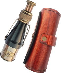 H.M.A Handicrafts Brass Vertical Design Movable Pirate Spyglass Nautical Pocket Telescope for Kitchen Use Wedding Diwali - Product Image 5