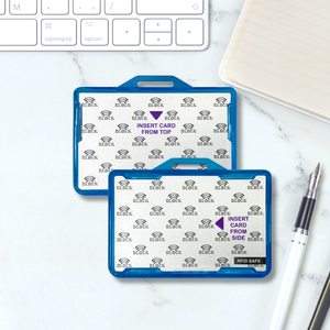 Porte-badge horizontal en plastique rigide avec blocage RFID - Product Image 1