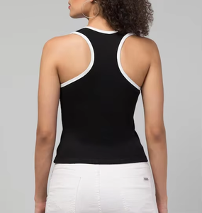 Dernier style de haut court côtelé sans manches pour femme, respirant, séchage rapide, matériel de haute qualité, design personnalisé, pour la salle de sport - Product Image 2