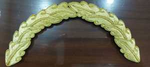 OEM Peak Cap bordado trenzado EE. UU. bordado a mano doble hoja de roble pico con y oro lingotes hojas bordado visera Cap - Product Image 5