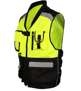 Gilet de travail en polyester haute visibilité personnalisable avec poches réfléchissantes pour la conduite et le travail, avec logo personnalisé - Product Image 5
