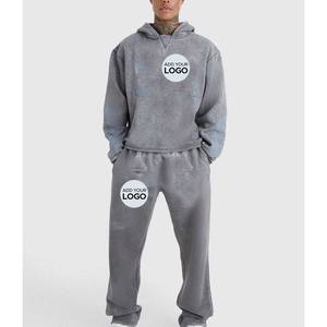 Conjunto de chándal de 2 piezas para hombre, sudadera con capucha y pantalones de chándal Cargo, chándales atléticos, chándal de invierno - Product Image 4