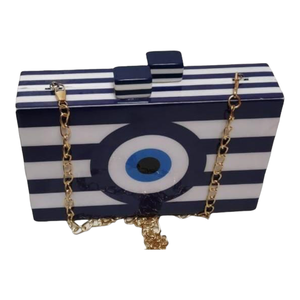 Bolso de mano de madera Evil Eye de último diseño hecho a mano disponible a precio asequible para exportación - Product Image 1