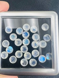 AA Quality 5mm Rainbow Moonstone Faceted Loose Cut <b>Stone</b> Natural White Gemstone Material Mehrajudin <b>Gems</b> MG-NU1973 BLUE <b>FIRE</b> - Product Image 6