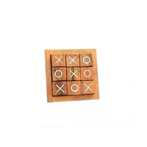 Elegante juego de madera hecho a mano Tic Tac Toe Zero Cross Board para niños de todas las edades para verano invierno primavera - Product Image 1