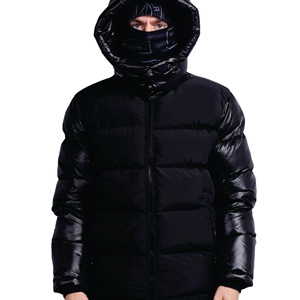 Venta al por mayor 2024 OEM personalizado de los hombres de estilo de la calle regular burbuja Puffer chaqueta de invierno transpirable abrigo marca Parche de goma Logo - Product Image 2