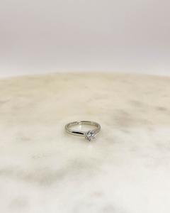 6mm rond coupe blanc CZ Solitaire bague 925 argent fiançailles alliance femmes proposition anniversaire bijoux - Product Image 3