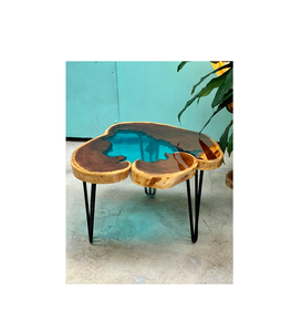 Resin Stone Solid Wood Tea Stool Giftware <b>Birthday</b> Items for Serving Tea Coffee <b>Top</b> Selling Products - Product Image 6