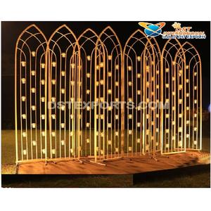 Designer Metal Candle <b>Stands</b> for Wedding <b>Backdrop</b> Golden Finish Candle Wall for Wedding Entrance Unique Style Candle <b>Stands</b> - Product Image 1