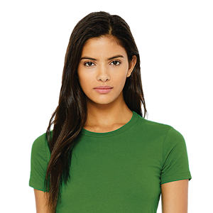 Camiseta ajustada de verano ecológica para mujer, 95% poliéster, algodón, sensación en blanco, Color sólido, estilo informal - Product Image 4