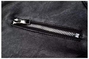 Chaqueta de cuero puro Nuevo estilo de moda con cremallera Chaqueta de cuero para hombre Chaquetas para hombre - Product Image 2