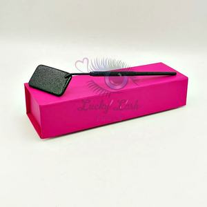 Noir Argent Glitter Extensions De Cils Rectangle Miroir Élégant Marque Privée Lash Checkers Outil En Acier Inoxydable pour Le Stockage - Product Image 5