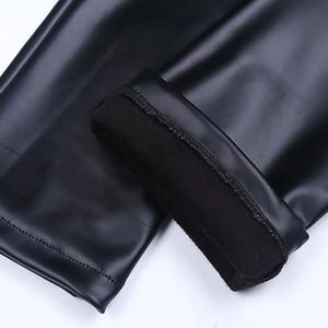 Pantalon en cuir brodé personnalisé de qualité supérieure de différentes tailles meilleur fournisseur quantité en vrac toile mode pantalon méthode de tissage non tissé - Product Image 5