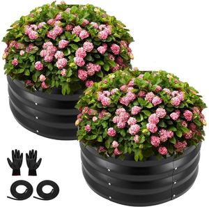 Jardinière surélevée galvanisée avec pieds Lit de jardin surélevé sur roues pour légumes - Product Image 4