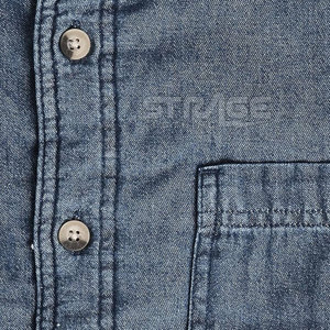 Chemise en jean pour homme, coupe décontractée, de haute qualité, avec tissu 100% coton respirant, construction durable et style décontracté - Product Image 6