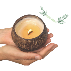 Velas perfumadas de cáscara de coco/Portavelas de cáscara de coco Respetuoso con el medio ambiente y de alta calidad de Eco2go Vietnam - Product Image 1