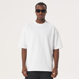 High Quality 100% Cotton Plus Size Breathable Oversized Heavyweight Custom Printed Plain Blank Unisex Men's T-shirt - Product Image 2