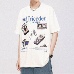 T-shirt graphique vintage, imprimé rétro tech, streetwear, tee-shirt en coton personnalisé, décontracté, tendance de la mode estivale, personnalisé - Product Image 5