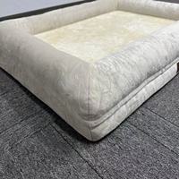 Lit orthopédique pour chien de luxe, en mousse écologique, grand, amovible, lavable, en peluche, livraison directe du fabricant