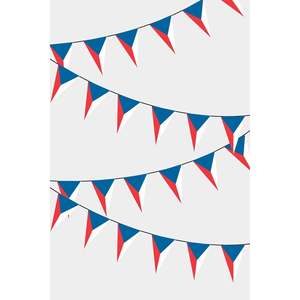 Guirlande de drapeaux triangulaires de la République tchèque pour décorations de fête - Product Image 1
