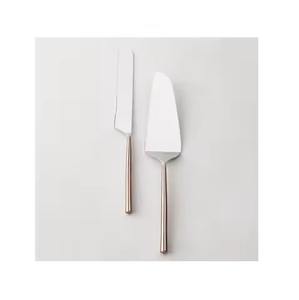 Couverts en acier inoxydable, couverts de qualité alimentaire, serveur à gâteau, poignée arrondie avec fourchette, design de couverts - Product Image 1