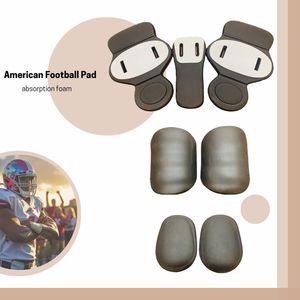 Ensemble de protège-genoux de football américain, protection complète, toutes saisons, absorption des chocs, matériau en mousse EVA pour les joueurs de football - Product Image 1