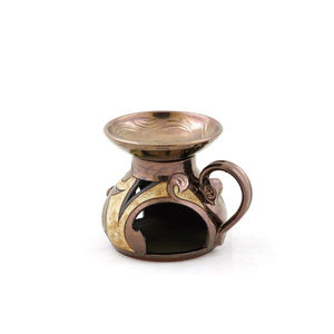 Bougie en pot de conception exclusive, porte-bougie votif avec métal argenté de qualité supérieure, couleur personnalisée pour la décoration de la maison de Noël - Product Image 5