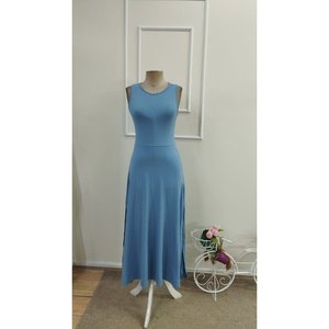 <span class=keywords><strong>Abito</strong></span> lungo da donna in viscosa di Jane <span class=keywords><strong>con</strong></span> dettaglio incrociato sul retro e scollo rotondo per l'uso quotidiano casual - Product Image 4