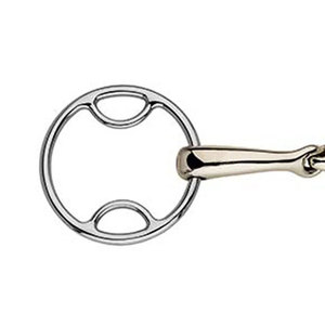 Alta calidad 304 de acero inoxidable de una sola articulación para montar a caballo 3 brocas de anillo bisel anillo suelto logotipo personalizado costura elegante personalizada - Product Image 3