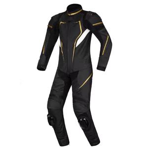 Veste de moto personnalisée OEM combinaison de course en cuir véritable avec protection CE combinaison de motard professionnel - Product Image 3