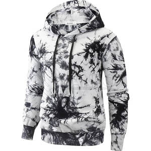 Sudadera con Capucha de Alta Calidad 100% Algodón, Estilo Casual Tie Dye para Hombre, Transpirable, Resistente, Ropa Urbana de Invierno - Product Image 1