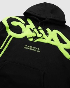 OMMiZ Heavyweight Pullover 100% Sudaderas con capucha de algodón Chándales para hombres Sudaderas Moda Streetwear Geedup Handstyle Sudaderas con capucha para hombres - Product Image 6