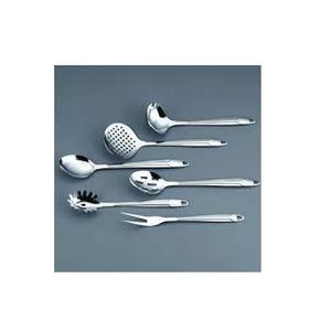 Juego de cubiertos plateados de acero inoxidable con diseño de mango de barra de agujero colgante hecho a mano Juego de cubiertos elegante Juego de cocina - Product Image 1