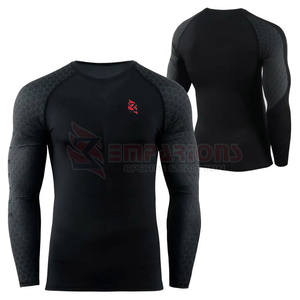 Haute qualité hommes MMA Rash Guard Fitness Wear respirant à manches courtes prix de gros - Product Image 3