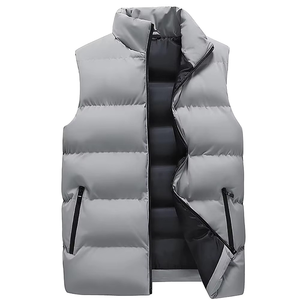 Customized Breathable Hooded Canvas Men's Puffer Vest for Winter Wholesale Price Casual Wear Custom Color Waterproof Windproof - Product Image 1