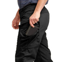 Pantalon cargo 100 % coton pour homme, délavage foncé, taille haute, coupe droite, léger, décontracté, écologique, imperméable, séchage rapide, respirant