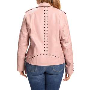 Chaqueta de Cuero para Mujer, Estilo Nuevo, a la Moda, al por Mayor, Informal, Cortavientos, de Invierno, Chaquetas de Cuero para Mujer, Servicio OEM, Personalizado - Product Image 5