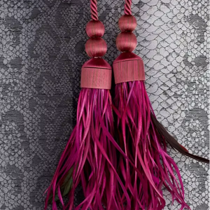 Double Feather <b>Tieback</b> Holdback for Curtains and Drapes - Product Image 1