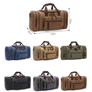 Sacs de voyage à faible MOQ, vintage, grande capacité, extensibles, en toile, unisexe, durables, sacs fourre-tout, sacs bandoulière, sacs de voyage, sacs de sport - Product Image 6