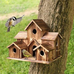 Nichoirs en bois durables pour oiseaux de jardin offrant un abri sûr et résistant aux intempéries avec une esthétique élégante - Product Image 6